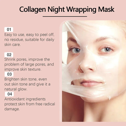 Collagen Overnight Wrapping Peel Off Facial Mask Set Korean Collagen