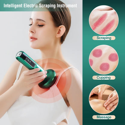 6 Gear Electric Cupping Massager Vacuum Suction Cup GuaSha Anti