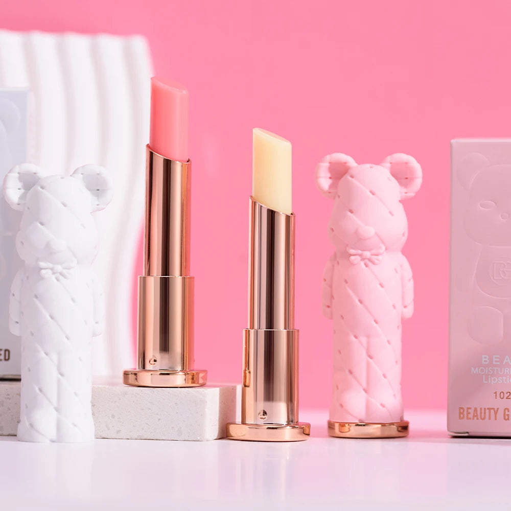 Beauty Glazed Bear Moisturizing Lipstick,Colored Lip Balm,Nourishing
