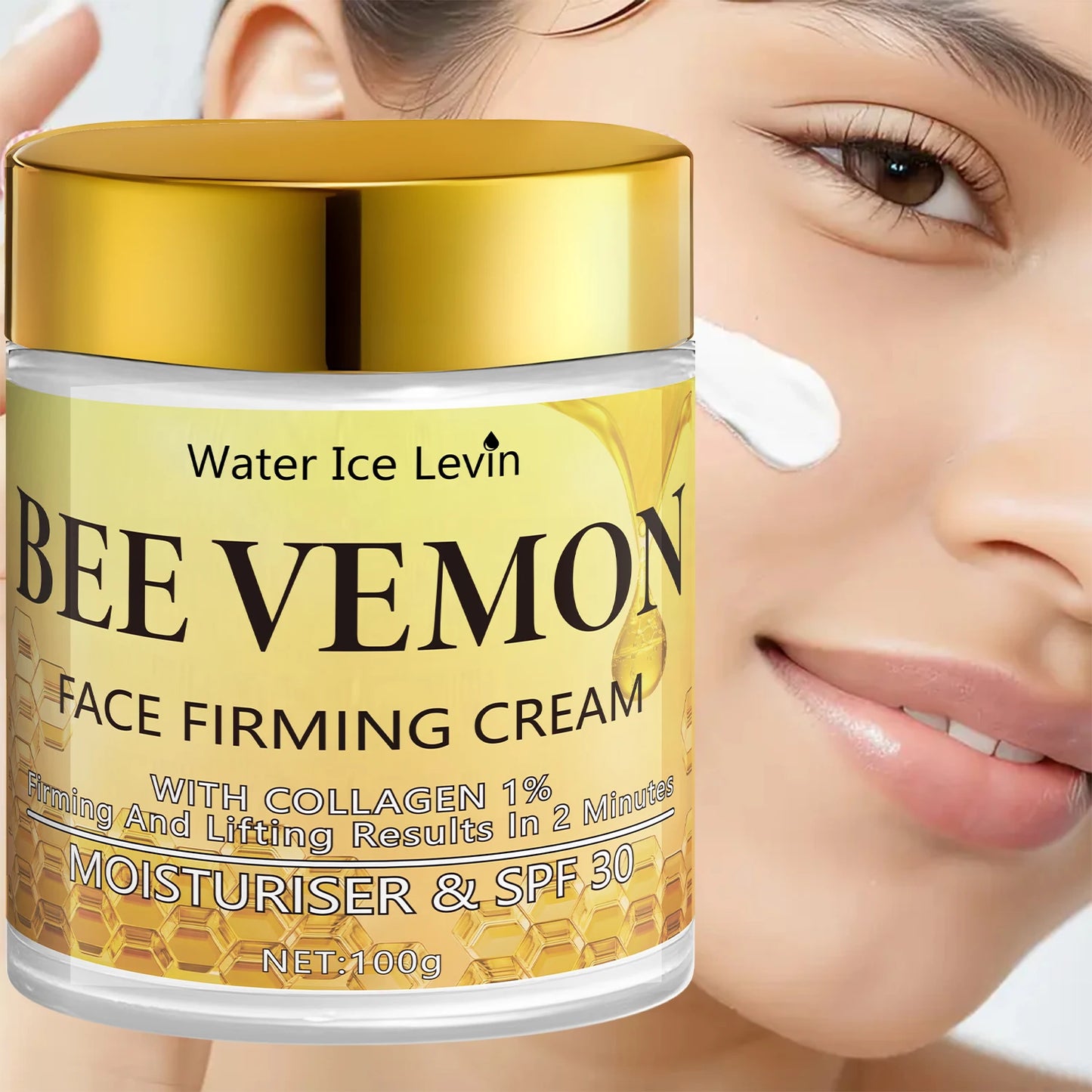 Bee Venom Face Firming Cream. Visible Transformation. With 1%