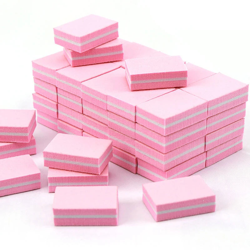 50Pc Professional Mini Nails Art buffer File 100/180 Sandpaper