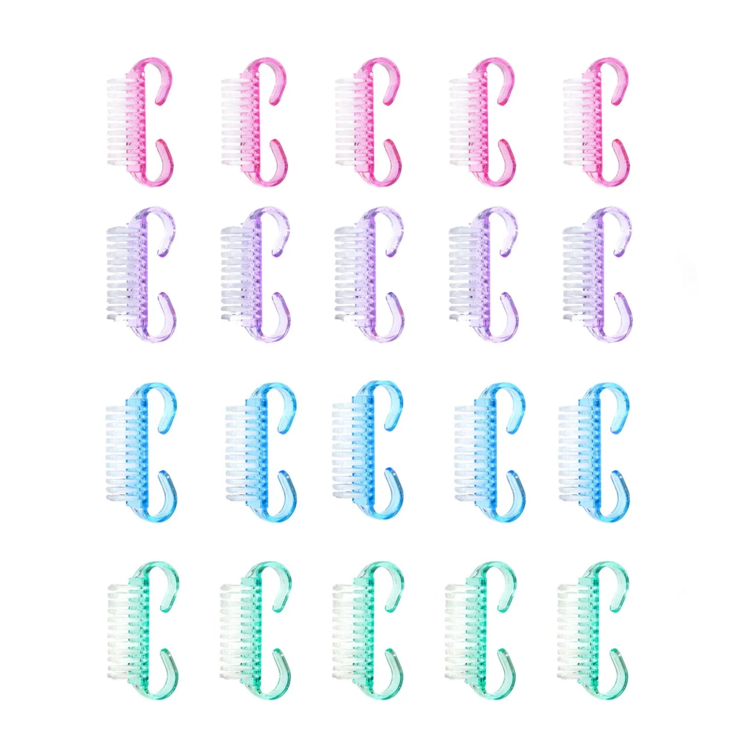 1/5/20Pcs Acrylic Nail Brush Pink Color Nail Art Manicure Pedicure