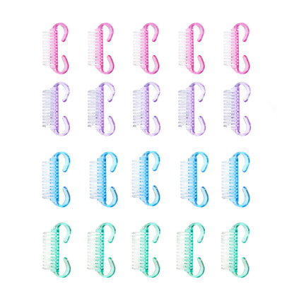 1/5/20Pcs Acrylic Nail Brush Pink Color Nail Art Manicure Pedicure