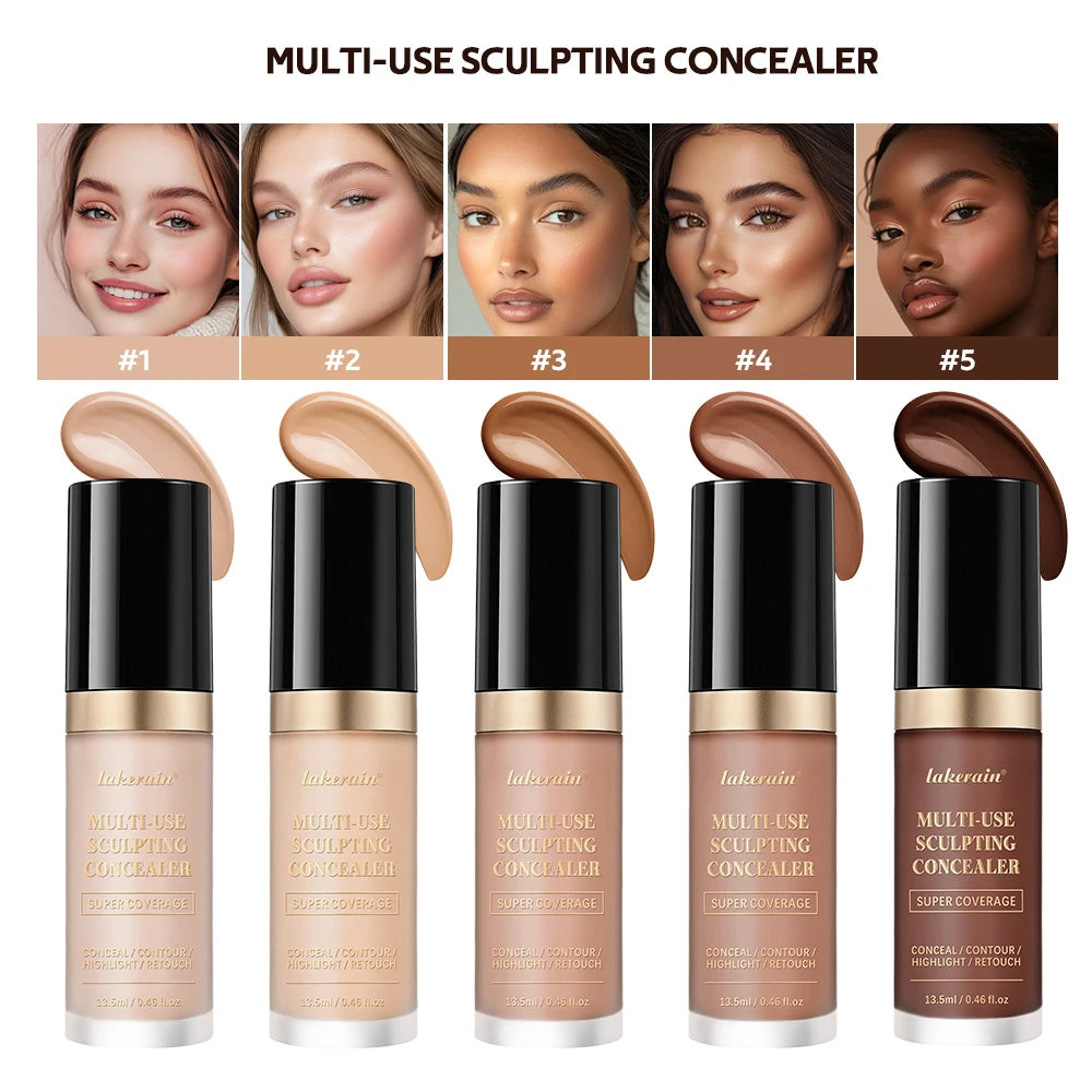 Long-lasting Coverage Concealer Matte Foundation Multi-Use Cream Oil