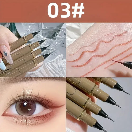 Waterproof liquid eyeliner 4 colors ultra fine tip long lasting Korean