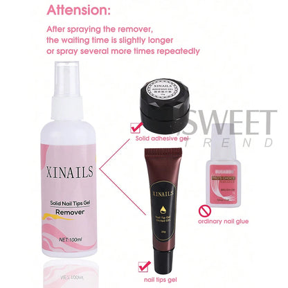 100ml False Nail Tips Solid Adhesives Gel Remover Nail Liquid Easy To