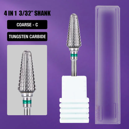 Ceramic Tungsten Carbide Nail Drill Bit Rotate Burr Milling Nail