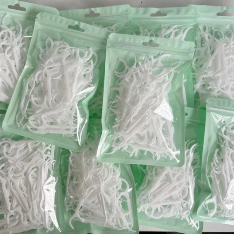 100PCS Dental floss sticks, deep cleaning dental floss, oral care,