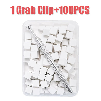 LINMANDA 200/50PCS Nail Sponge Sponge with Grab Pen and Sponge Grab