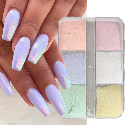 Moonlight Mirror Nails Powder Metallic Chrome Effect Pigments Gel