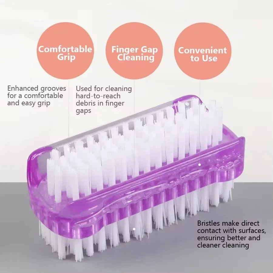 Double-Sided Nail Cleaning Brush, Manicure and Pedicure Tool, Ideal