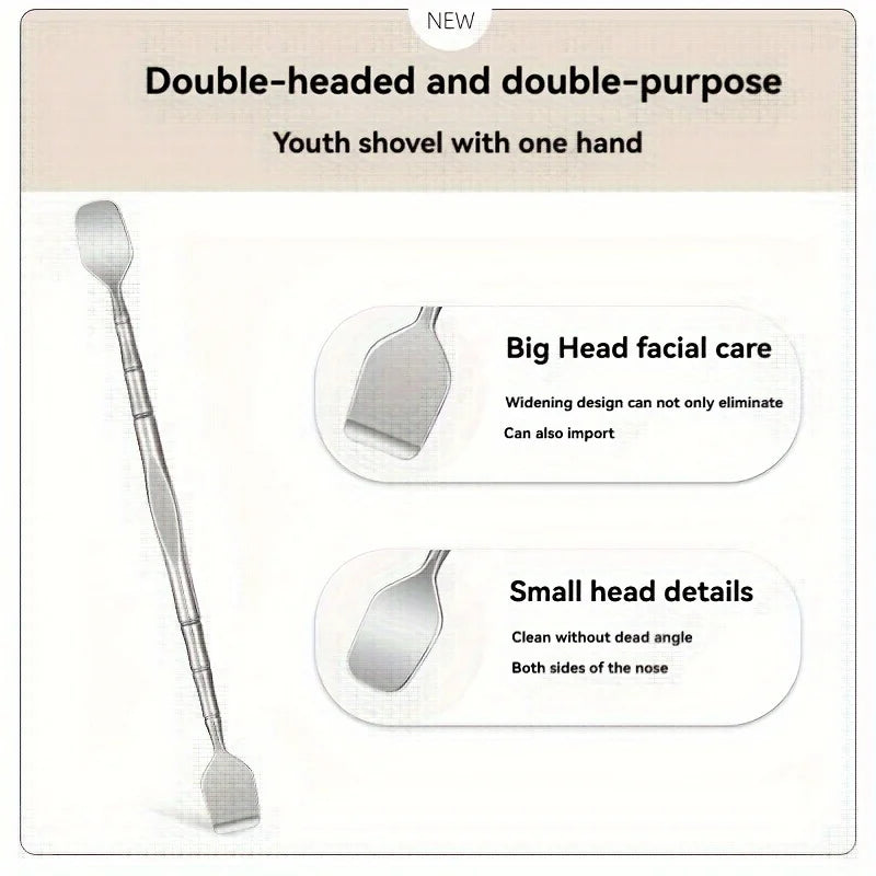1Pcs Double-Ended Blackhead Remover: Facial Pore Cleanser, Exfoliator,