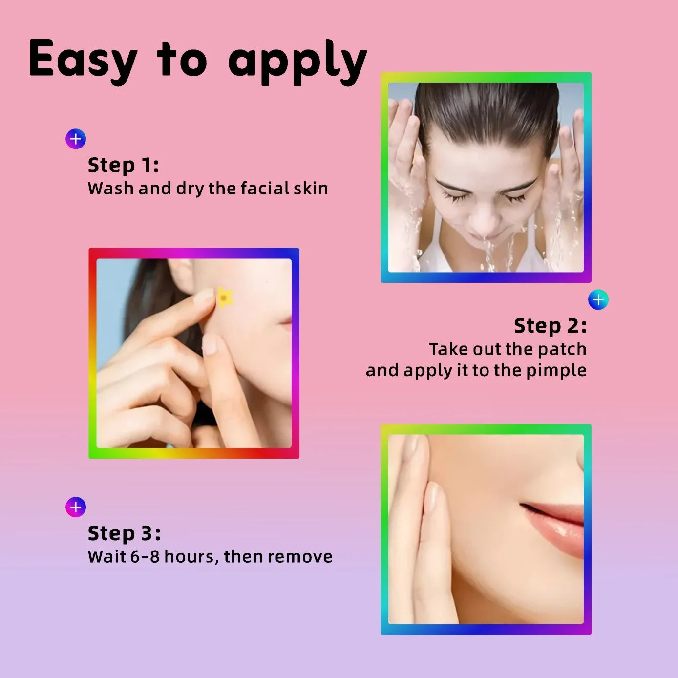 40pcs pieces of multi-color star acne patches, facial acne patches,
