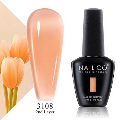 NAILCO 15ml Translucent Color Gel Nail Polish Vernis Semi Permanent UV