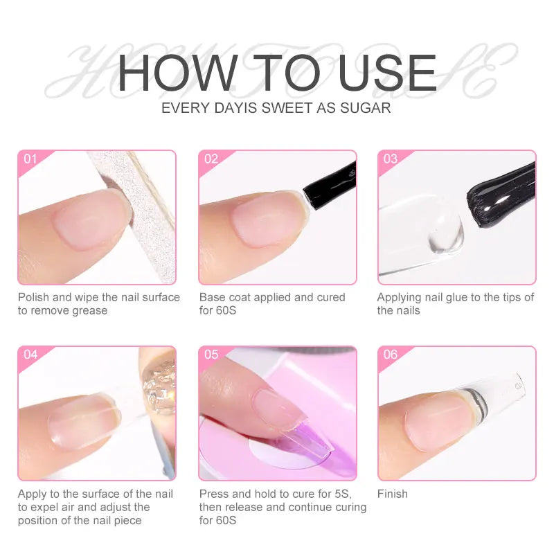 LIMEGIRL Nail Tips Glue Gel 7.5ml uv Glue for false Nail Gel Polish