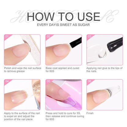 LIMEGIRL Nail Tips Glue Gel 7.5ml uv Glue for false Nail Gel Polish