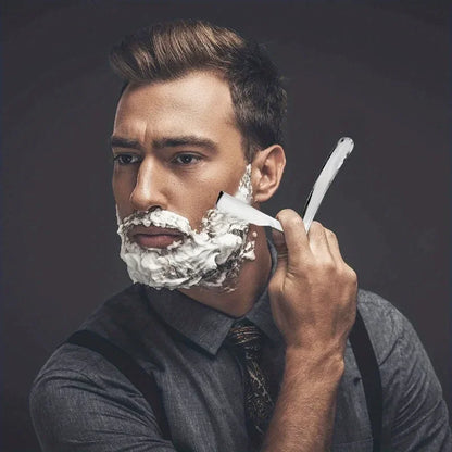 Manual Shaver for Men Barbershop Razor Stainless Steel Shank Is Easy