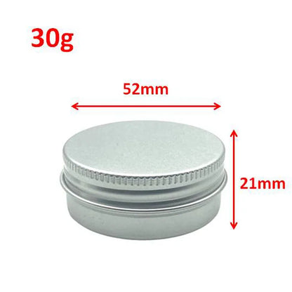10Pcs 5g 10g 15g 20g 30g 50g Empty Silver Aluminum Tins Cans Screw Top