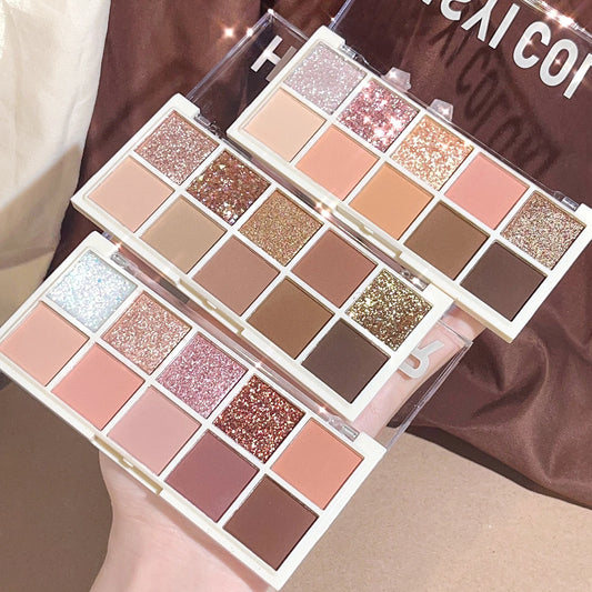 Star Rejuvenation Ten-Color Eye Shadow Pearl Matte Pink Pure Desire