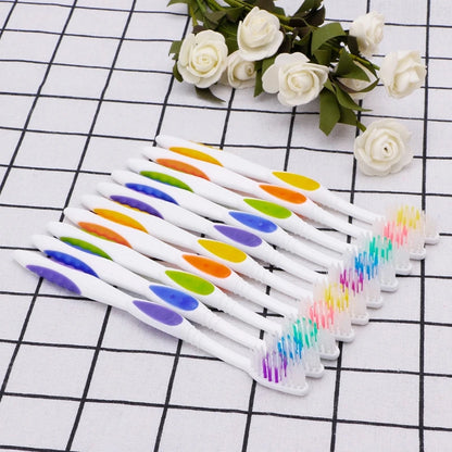 10pcs Double Ultra Soft Toothbrush, Bamboo Charcoal NanoToothbrushes,