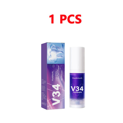 V34 Teeth Whitening Toothpaste 30ml Intensive Stain Remover for Yellow