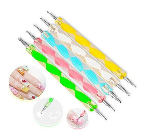 7/10/12/15/20m Pink French Nail Art Liner Painting Brush 5Pcs/set