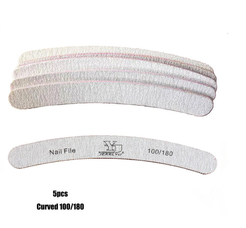 5Pcs/Lot Nail File Mix Color Limas 80/100/150/180/240 Grit