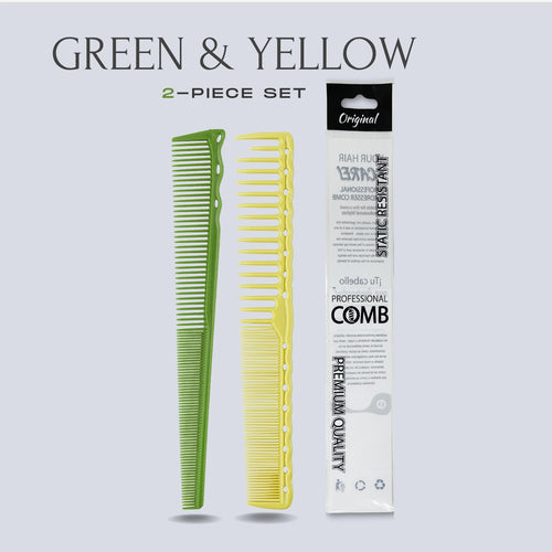 2pcs Set Professional Barbershop Hairdressing Dense Teeth Comb