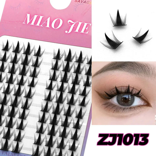 MIAOJIE Cluster Lashes Natural Eyelash extension Volume Individual