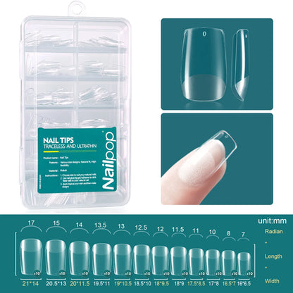Nailpop 120pcs Acrylic Nails Fake Capsule Short Almond Coffin Square