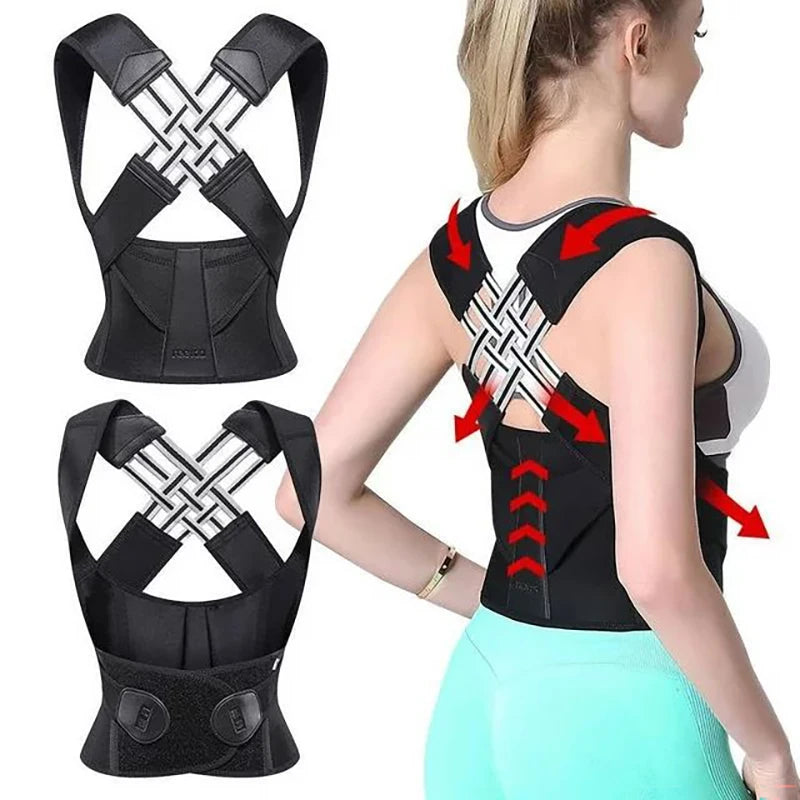 Back waistband posture corrector for men and women, adjustable