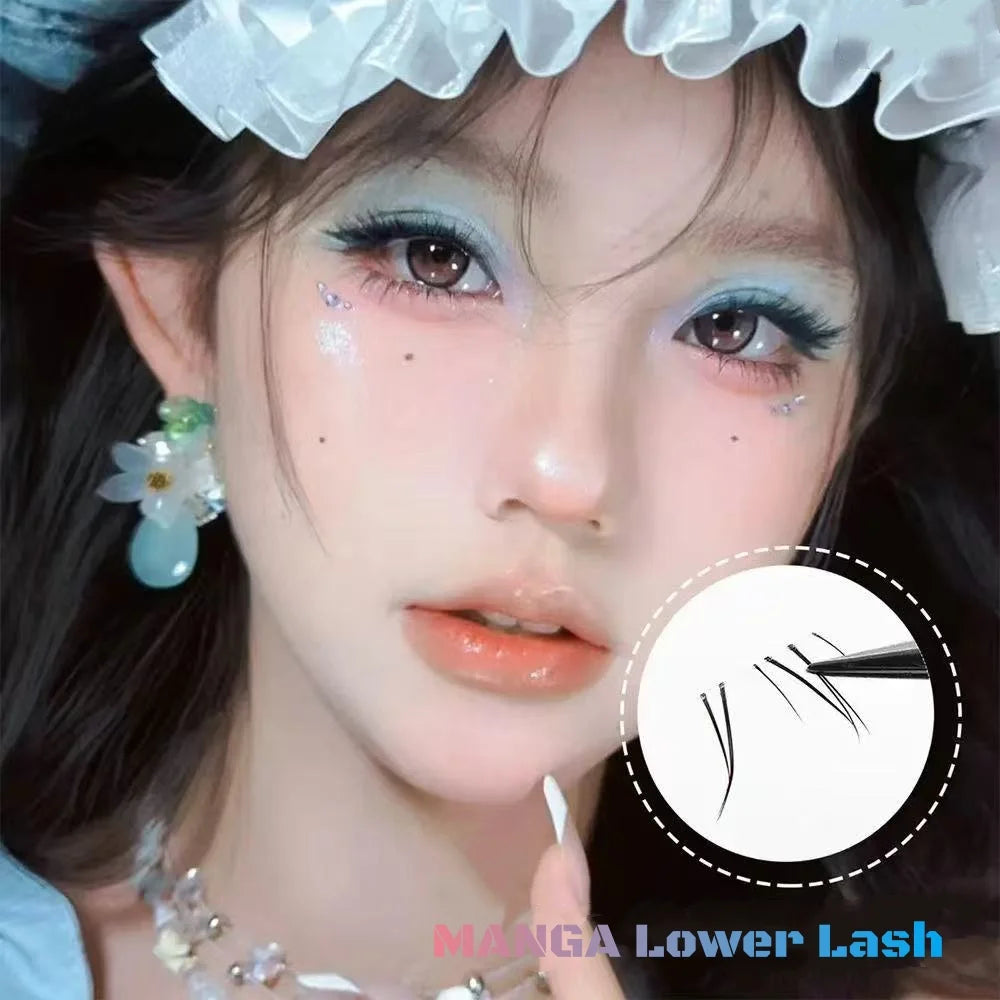 MIAOJIE 4-6mm No Glue False Eyelashes New Korean Style Lower Lashes