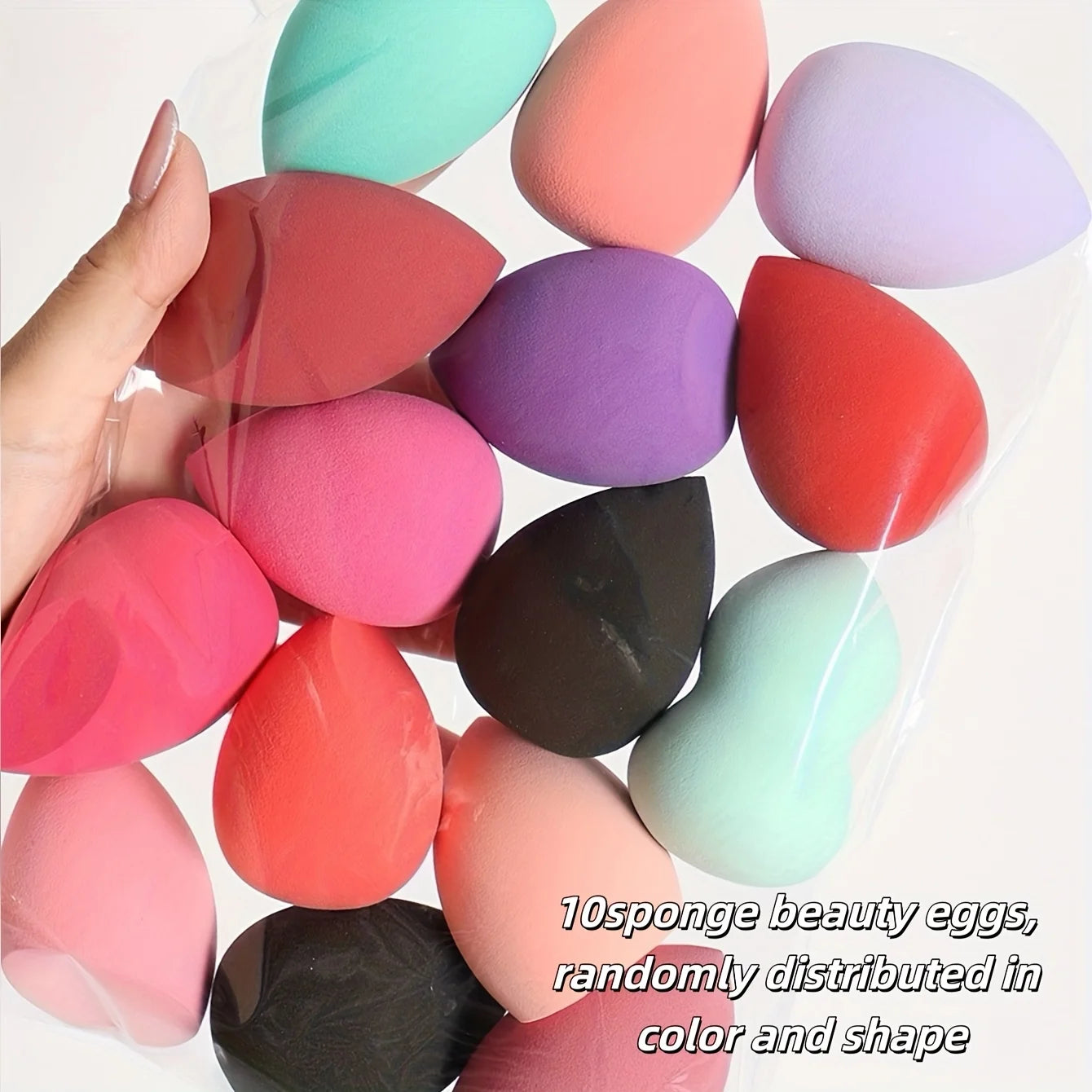 5-10PCS Ombre Makeup Sponge Set - Vegan Dual Use for Liquid/Powder |