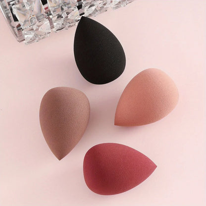 4 cosmetic sponge sets, cosmetic egg, dry and wet, cosmetic sponge for