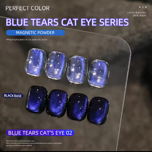 MIANEL Blue Tears Cat Eye Series 3 Colors Unique Blue Color And