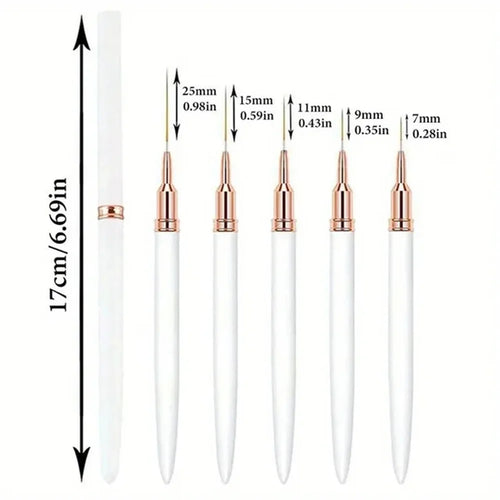 LULAA Nail Art Liner Brushes Painting Detail Nail Brushes for Nail Art