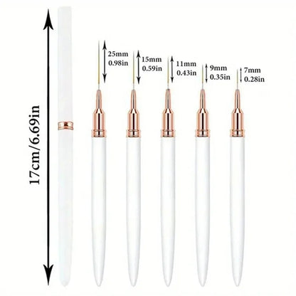 LULAA Nail Art Liner Brushes Painting Detail Nail Brushes for Nail Art