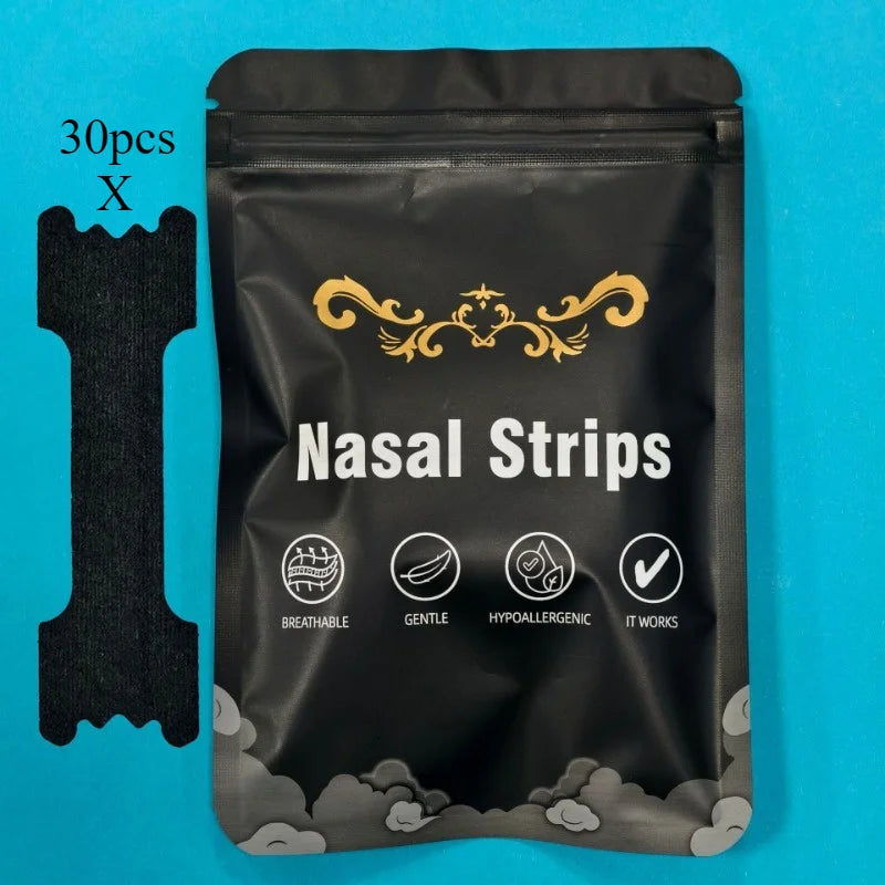 30pcs Enhanced Adhesion Sports Nasal Strips – Breathable & Comfortable