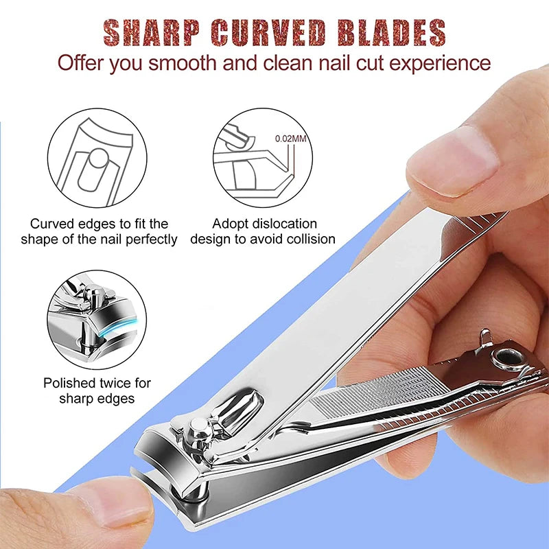 1pc/2pcs Nail Clipper Premium Sharp Sturdy Stainless Steel Fingernail