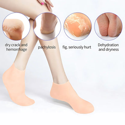 Silicone Foot Mask Softening Callus Cuticle Moisturizing Whitening