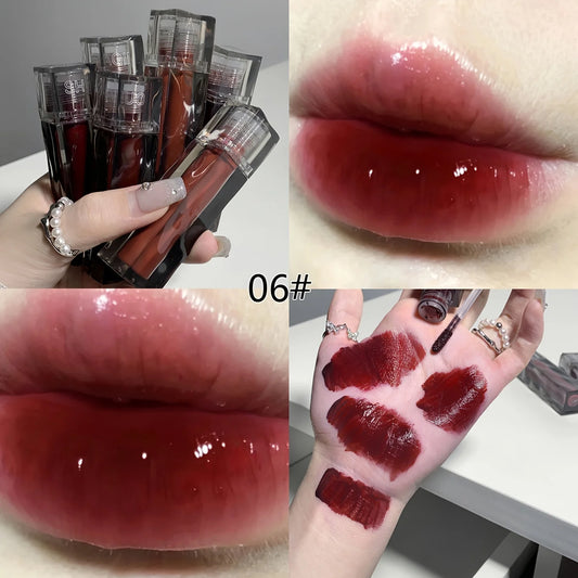 Adorable Bear Mirror Lip Glaze - Long-Lasting, Non-Fading, Hydrating