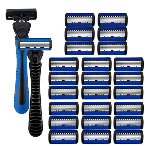 6-layer razor blade, men's stainless steel blade, classic water washed