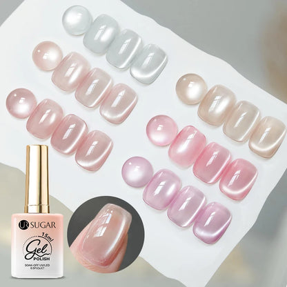 UR SUGAR 15ml Water Light Cat Magnetic Gel Nail Polish Champagne Semi