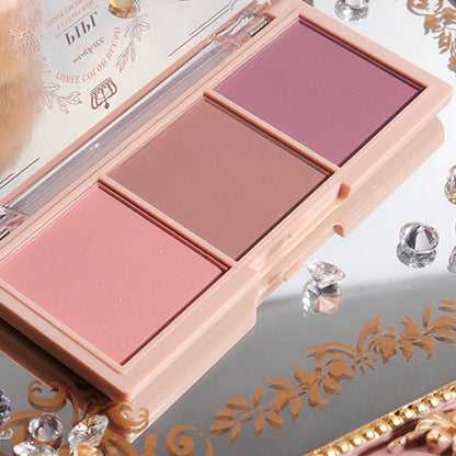 Three Color Blush Nude Makeup Natural Matte Milk Tea Color Orange Long