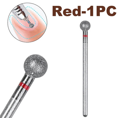1PC/2/4PCS 5mm Small Round Head Nail Drill Bits，Diamond Cuticle Clean