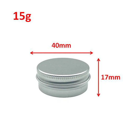 10Pcs 5g 10g 15g 20g 30g 50g Empty Silver Aluminum Tins Cans Screw Top