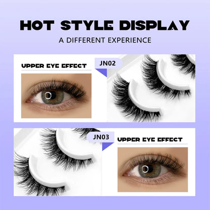 Veltrinay Cat Eye Lashes Soft Natural Faux Mink Eyelashes Fake Lashes