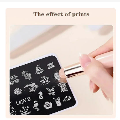 Nail Art Silicone Brush Reusable Mirror Powder Pigment Applying