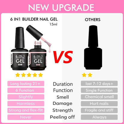 CHUNSHU 6 IN 1 Extension UV Gel Polish In A bottle Builder Nail Gel
