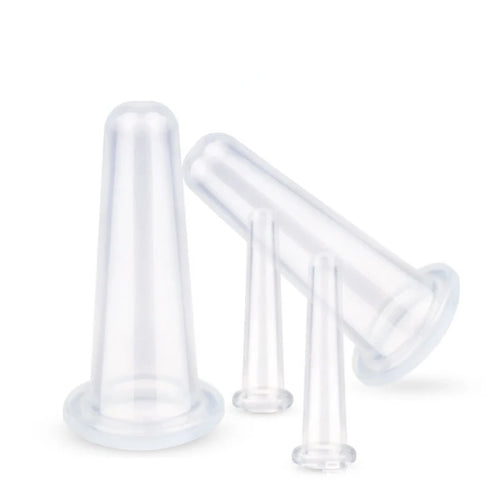 4PCS Silicone Vacuum Cupping Massage Jars Anti Cellulite Massage